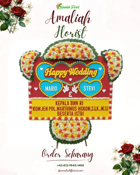 Papan Bunga Pernikahan Kolf Braza