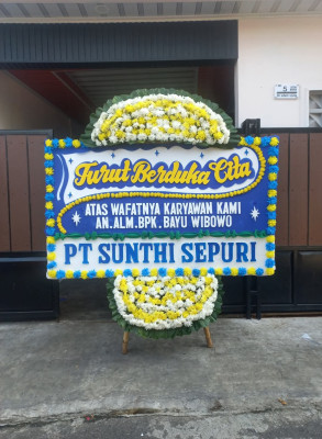Papan Bunga Duka di Kolf Braza